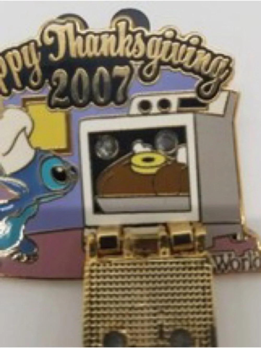 Walt Disney World 'Happy Thanksgiving 2007' Stitch Pin - Picture 2 of 2